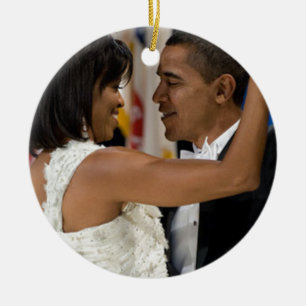 Barack en Michelle Obama Keramisch Ornament