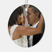 Barack en Michelle Obama Keramisch Ornament (Links)