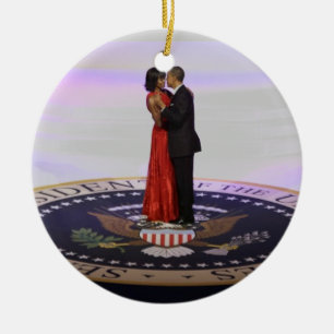 Barack en Michelle Obama Keramisch Ornament