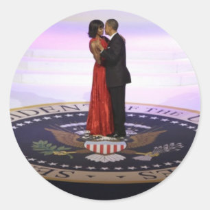 Barack en Michelle Obama Ronde Sticker
