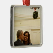Barack et Michelle Mistletoe - Sq. Ornement (Droite)