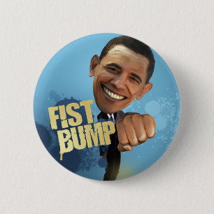 Barack Fist Bump Ronde Button 5,7 Cm