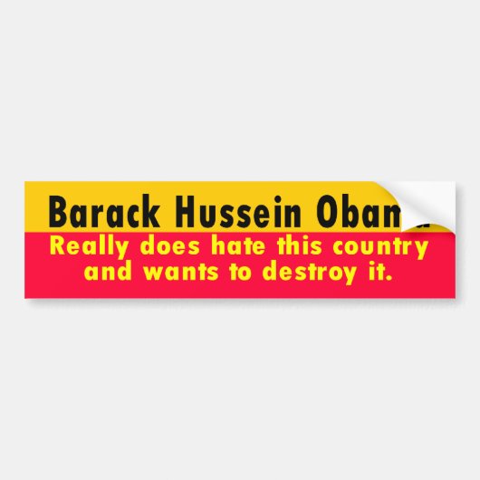 Barack Hussein Obama Bumpersticker (Voorkant)