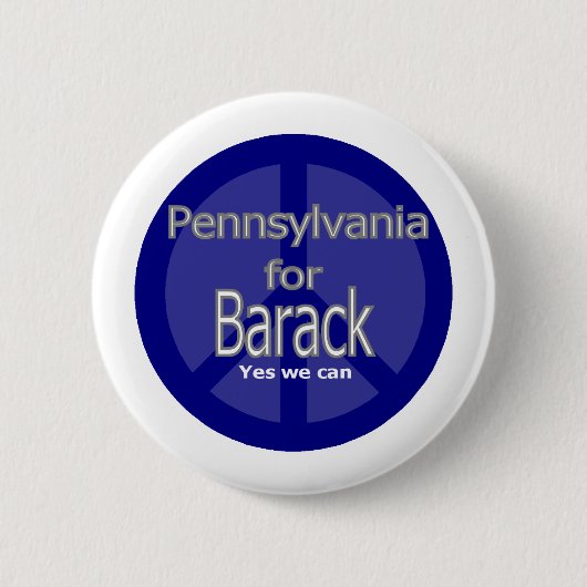 Barack in PA Ronde Button 5,7 Cm (Voorkant)