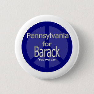 Barack in PA Ronde Button 5,7 Cm