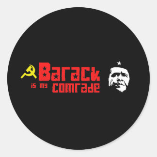 Barack is mijn kameraad ronde sticker