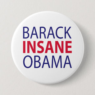 Barack Krankzinnige Obama Ronde Button 7,6 Cm