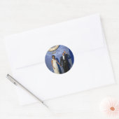 Barack & Michele Obama Ronde Sticker (Envelop)
