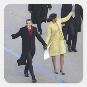 Barack & Michele Obama Vierkante Sticker