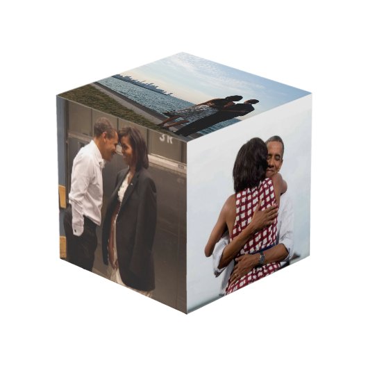 Barack & Michelle Obama - Foto Cube Kubus (Voorkant hoekig)