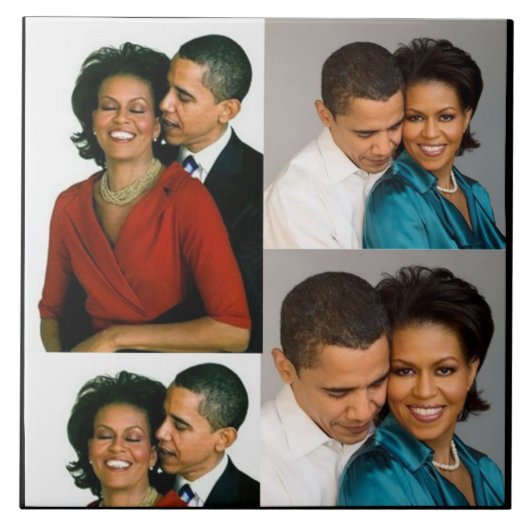 BARACK & MICHELLE OBAMA TEGELTJE (Voorkant)