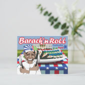 Barack n' Roll van Presidential Sushi Briefkaart (Staand voorkant)