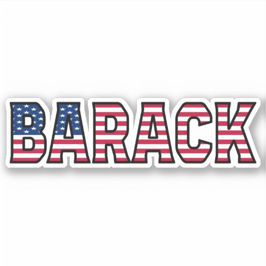 Barack Name USA Sticker Stickerset (Devant)