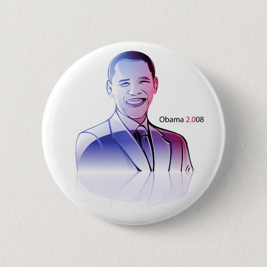 Barack Obama 2008 Buttonnen Ronde Button 5,7 Cm (Voorkant)