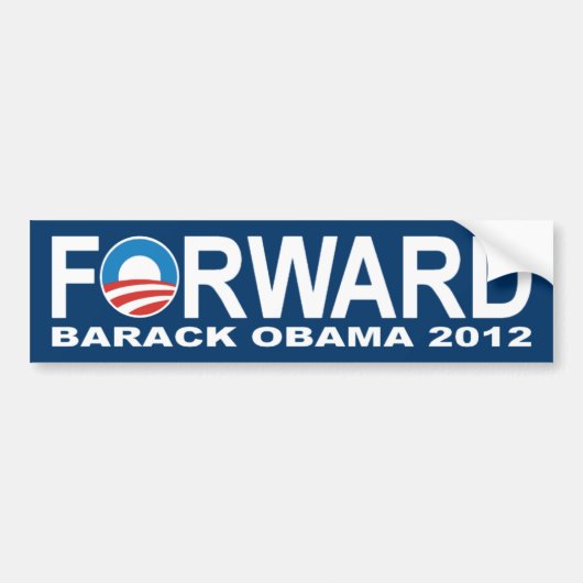 Barack Obama 2012 "Forward" Bumpersticker (Voorkant)