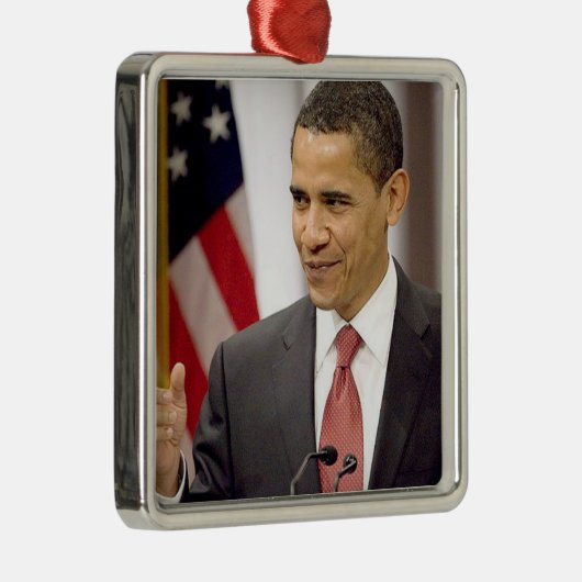 Barack Obama 2012 Metalen Ornament (Rechts)