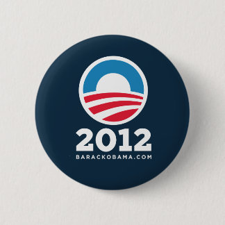 Barack Obama 2012 "O" (Donkerblauw) Ronde Button 5,7 Cm