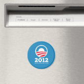 Barack Obama 2012 "O" Logo (Lichtblauw) Magneet (Insitu (Vaatwasser))