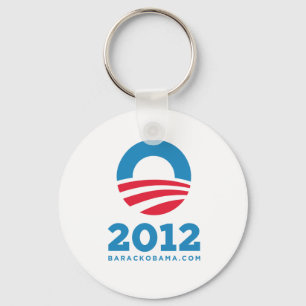 Barack Obama 2012 "O" (wit) Sleutelhanger