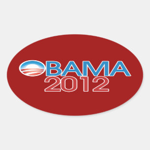 Barack Obama 2012 Ovale Sticker