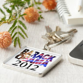Barack Obama 2012 Profile Cutout Sleutelhanger (Zijkant)