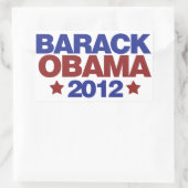 Barack Obama 2012 Rechthoekige Sticker (Tas)