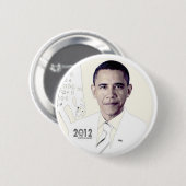 Barack Obama 2012 Ronde Button 5,7 Cm (Voorkant /achterkant)
