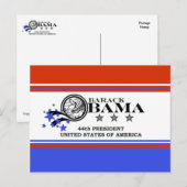 Barack Obama 44e President Briefkaart (Voorkant / Achterkant)