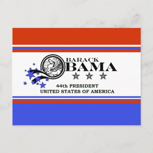 Barack Obama 44e President Briefkaart (Voorkant)