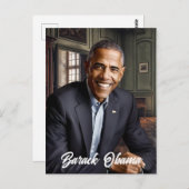 Barack Obama 44e President Briefkaart (Voorkant / Achterkant)