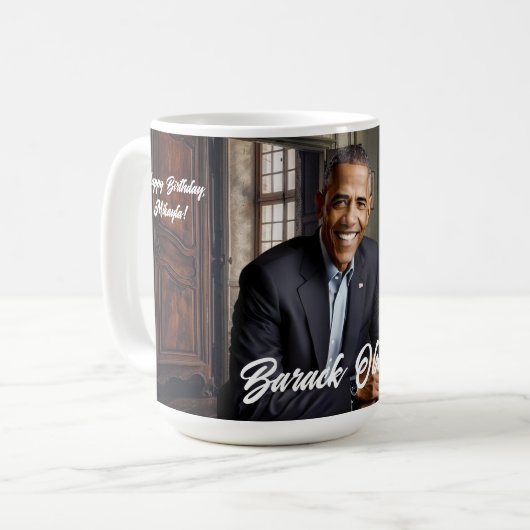 Barack Obama 44e President Koffiemok (Voorkant links)