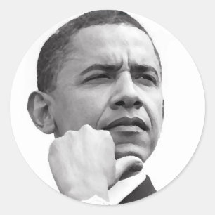 BARACK OBAMA, 44E PRESIDENT VAN DE VERENIGDE STATE RONDE STICKER
