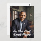 Barack Obama 44e verjaardag van de president Briefkaart (Voorkant / Achterkant)