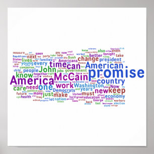 Barack Obama Acceptatie Toespraak Poster