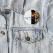 Barack Obama '08 desktopbehangsel, stem o... Ronde Button 5,7 Cm (In situ)