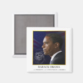 Barack Obama avec JFK - Magnet (Recto/Verso)
