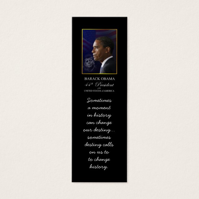 Barack Obama avec JFK - Signet (Devant)