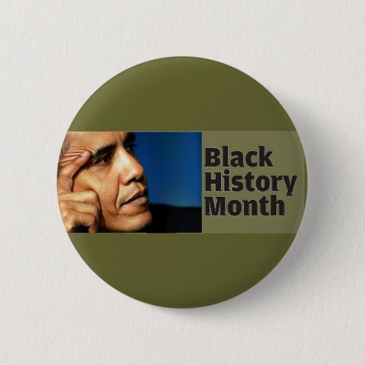 Barack Obama Black History Button (Voorkant)