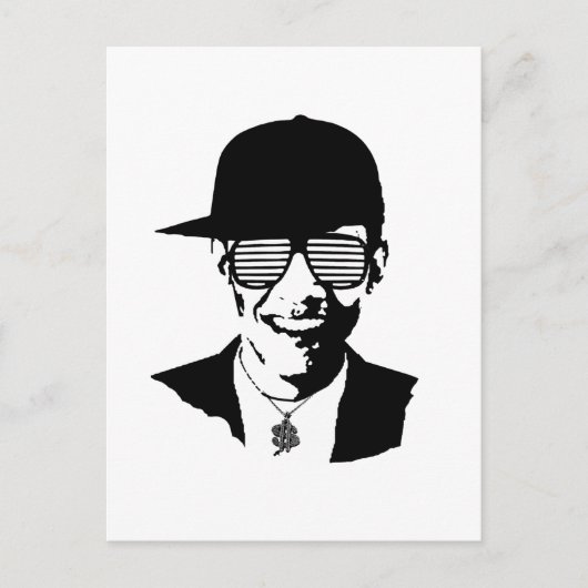 Barack Obama Bling Briefkaart (Voorkant)