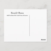 Barack Obama Briefkaart (Achterkant)