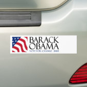 Barack Obama Bumpersticker (Op auto)