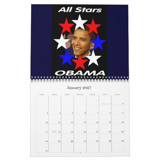 Barack Obama Calendrier commémoratif 2009 (Jan 2027)