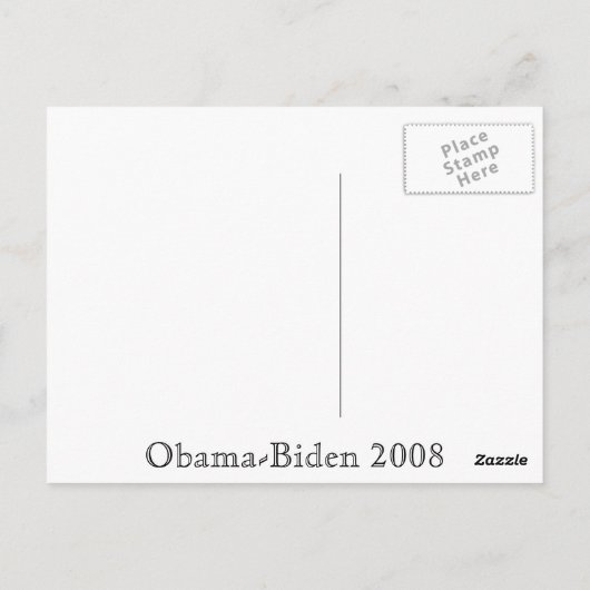Barack Obama CHANGE carte postale (Dos)