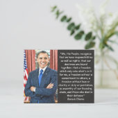 Barack Obama Citation Carte Postale (Debout devant)