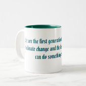 Barack Obama Climate Change Quote Mug (Devant gauche)