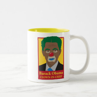 Barack Obama Clown Tweekleurige Koffiemok