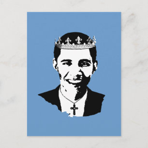 Barack Obama Crown en Cross Briefkaart