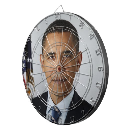 Barack Obama Dartboard Dartbord (Voorkant Rechts)