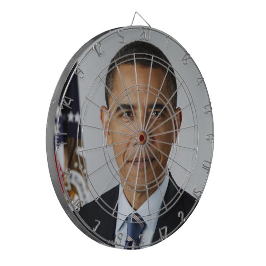 Barack Obama Dartboard Dartbord (Voorkant Links)