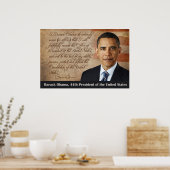Barack Obama, eed of Kantoor Poster (Keuken)